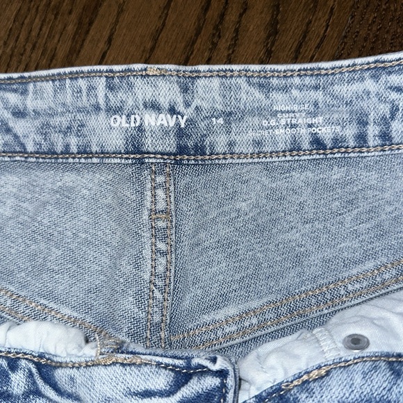 NWOT Old Navy High Rise Curvy OG Straight Secret Smooth Pocket Jeans Split Ankle - Picture 11 of 13